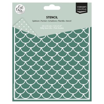 Vaessen Creative Carla Creates Stencil - Fish Scales